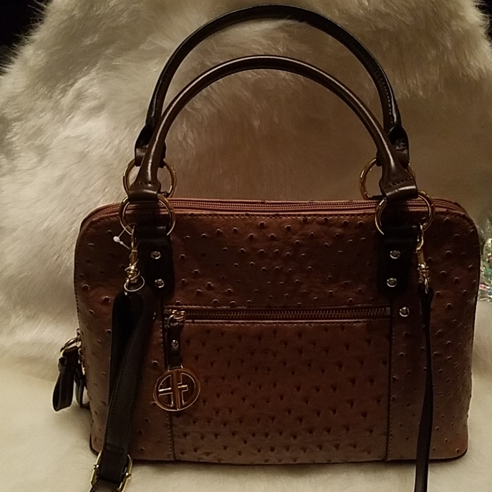 Giani Bernini Faux Leather Ostrich Handbag